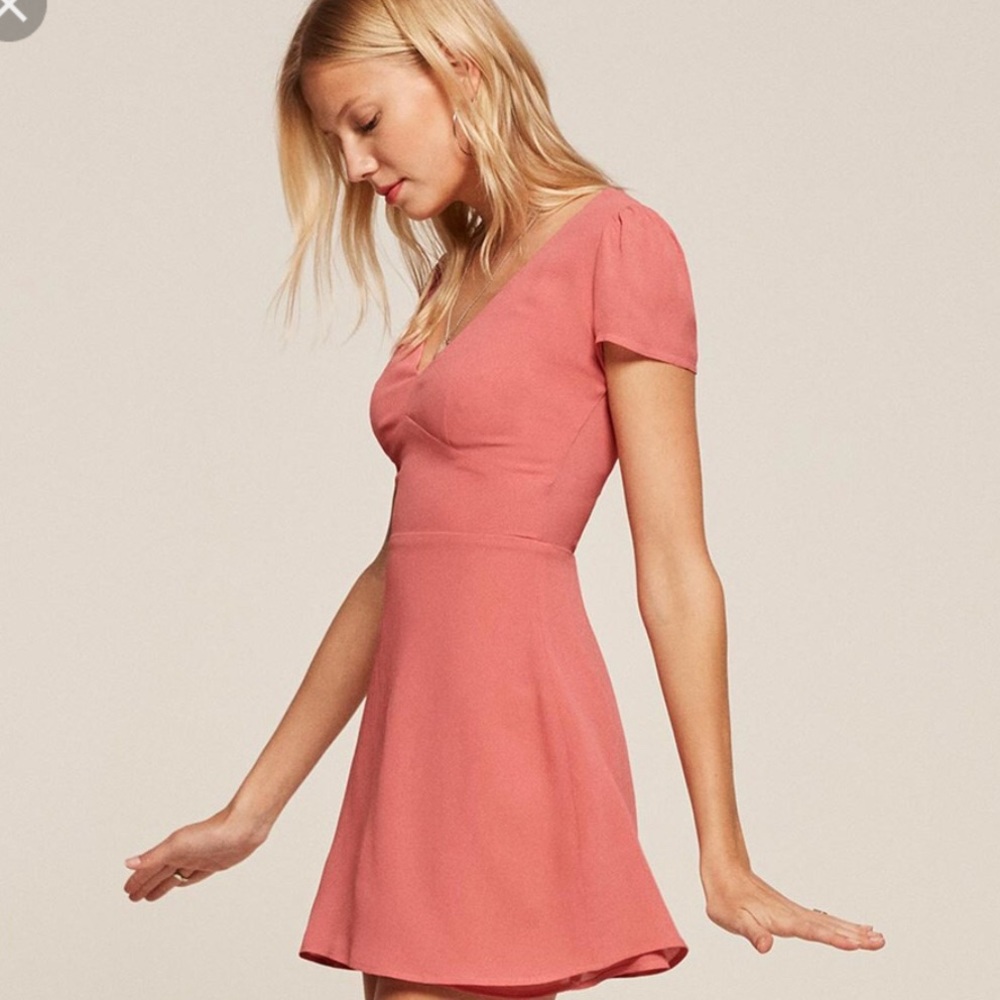 Reformation pink mini dress